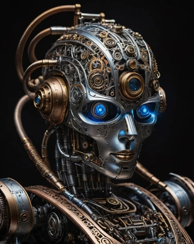 steampunk,cybernetics,cyborg,humanoid,artificial intelligence,robotic,chat bot,biomechanical,c-3po,robot,chatbot,social bot,bot,industrial robot,ai,droid,endoskeleton,robots,robot eye,robotics,Illustration,Realistic Fantasy,Realistic Fantasy 13