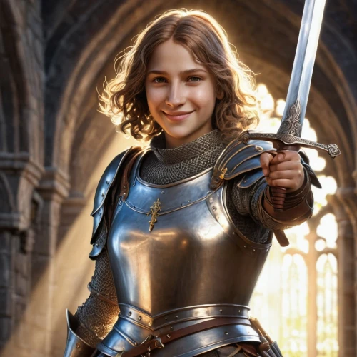 joan of arc,female warrior,paladin,girl in a historic way,swordswoman,elenor power,her,knight armor,silphie,strong woman,épée,strong women,eufiliya,lena,knight,crusader,armour,defense,cuirass,castleguard,Conceptual Art,Fantasy,Fantasy 27