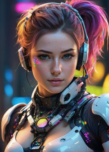 cyberpunk,tracer,cyborg,cybernetics,symetra,neon human resources,massively multiplayer online role-playing game,punk,headset profile,operator,music background,nora,background images,cg artwork,electro,girl at the computer,streampunk,cyber,ai,world digital painting,Photography,Artistic Photography,Artistic Photography 02