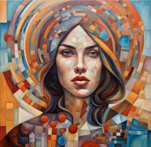 boho art,oil painting on canvas,woman thinking,head woman,mary-gold,art deco woman,woman portrait,girl with a wheel,oil painting,woman face,transistor,girl in a wreath,oil on canvas,woman holding pie,young woman,woman's face,ann margarett-hollywood,art painting,praying woman,portrait of christi