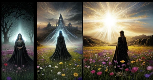 four seasons,backgrounds,fantasy art,games of light,banner set,fantasy picture,sorceress,the order of the fields,fairy tale icons,flower banners,fairytales,the pillar of light,solstice,tarot,druids,fairy tales,hall of the fallen,summer solstice,the enchantress,banners