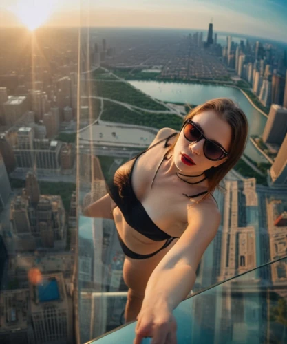 above the city,base jumping,girl upside down,top of the rock,lensball,jumping off,skycraper,bungee jumping,roof top pool,leap of faith,city ​​portrait,up high,infinity swimming pool,observation deck,on the roof,in the air,above,monopod,hanging down,the observation deck,Photography,General,Cinematic