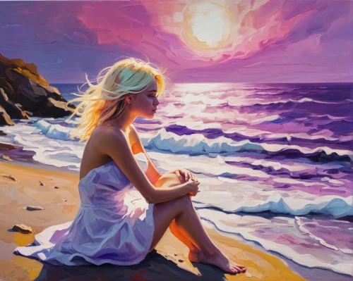 oil painting on canvas,oil painting,art painting,beach landscape,sun and sea,seascape,oil on canvas,sea landscape,sea breeze,painting technique,oil paint,italian painter,girl on the dune,painting,painter,photo painting,fabric painting,beach scenery,dream beach,fineart