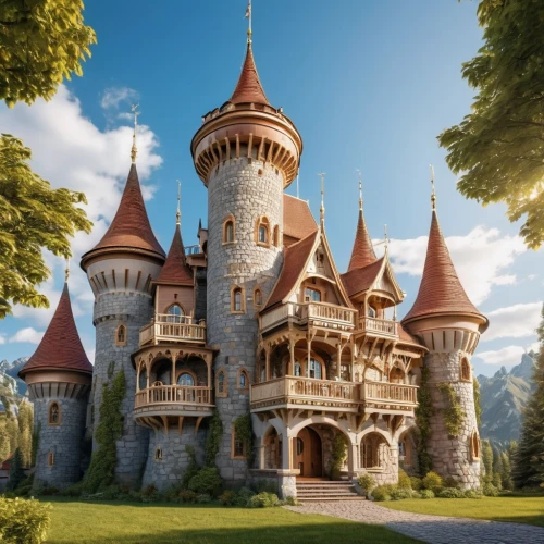 fairy tale castle,fairytale castle,fairy tale castle sigmaringen,gold castle,castle of the corvin,children's fairy tale,fairy tale,knight's castle,chateau,castel,water castle,disney castle,transylvania,castle,a fairy tale,medieval castle,fairytale,castelul peles,castles,iulia hasdeu castle,Photography,General,Realistic