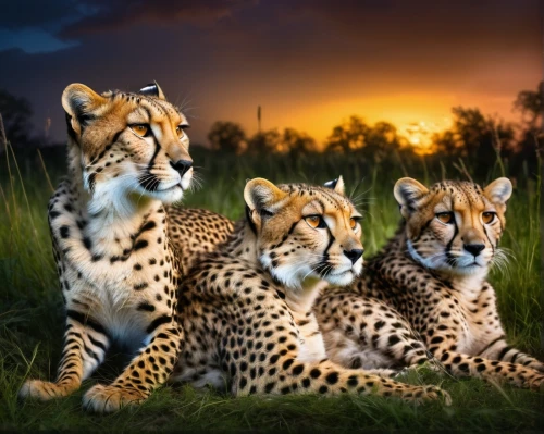 cheetah and cubs,cheetahs,cheetah mother,lionesses,big cats,lion children,wildlife,cat family,mother and children,cute animals,exotic animals,serengeti,wild animals,male lions,harmonious family,the dawn family,lions couple,white lion family,wild life,the mother and children,Photography,General,Natural