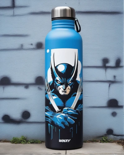 water bottle,oxygen bottle,bluebottle,spray can,venom,drinking bottle,drinkware,lantern bat,wash bottle,black water,agua de valencia,h2o,bat,blue demon,energy drink,water cooler,bottled water,spray bottle,bioluminescence,bottle of water,Conceptual Art,Graffiti Art,Graffiti Art 12