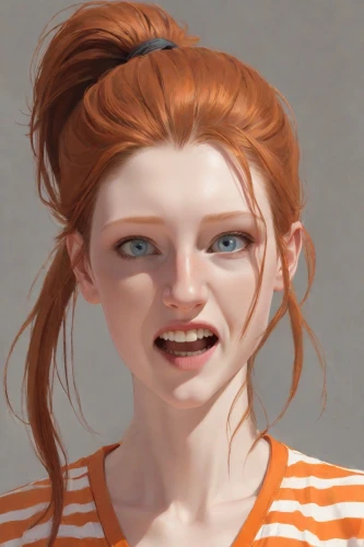 orange,digital painting,girl portrait,vector girl,redheads,clementine,pippi longstocking,portrait of a girl,gingerman,nami,ginger rodgers,the girl's face,cinnamon girl,pat,half orange,twitch icon,portrait background,woman face,barb,custom portrait,Digital Art,Comic