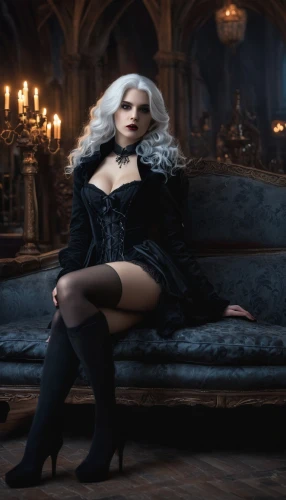 gothic fashion,dark gothic mood,gothic woman,femme fatale,burlesque,witcher,cruella,goth woman,cruella de ville,gothic portrait,vampire woman,vampire lady,gothic style,witches legs,thigh,neo-burlesque,throne,dark angel,gothic dress,queen cage,Photography,General,Fantasy