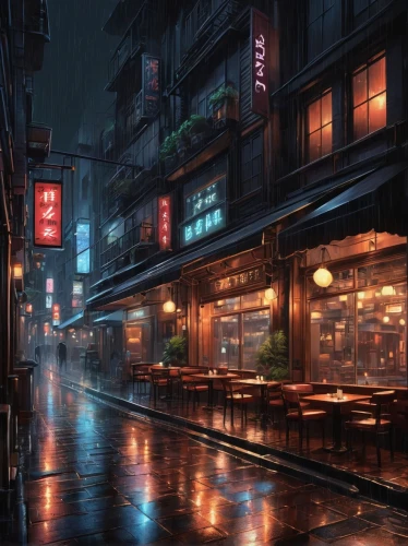 izakaya,rain bar,rainy,street cafe,evening atmosphere,rainy day,japanese umbrellas,japanese restaurant,world digital painting,asakusa,night scene,shinjuku,alleyway,atmosphere,ginza,umbrellas,kowloon,paris cafe,rainy season,drizzle,Conceptual Art,Fantasy,Fantasy 34