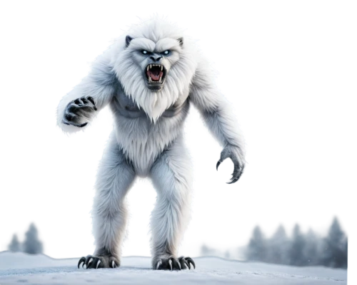 yeti,werewolf,west siberian laika,tamaskan dog,wolfman,werewolves,polar,nordic bear,east siberian laika,roaring,wolf,howling wolf,krampus,lion white,howl,arctic,tundra,wolf hunting,to roar,furry,Illustration,Paper based,Paper Based 04