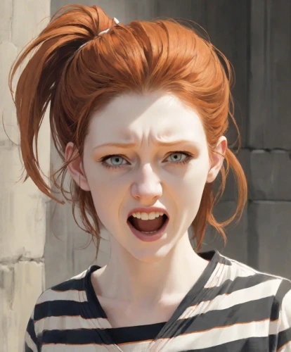 clary,pippi longstocking,ginger rodgers,pumuckl,redheads,beaker,the girl's face,redhead,redheaded,red-haired,redhair,ginger,maci,woman face,funny face,portrait of a girl,redhead doll,clementine,bouffant,tilda,Digital Art,Comic