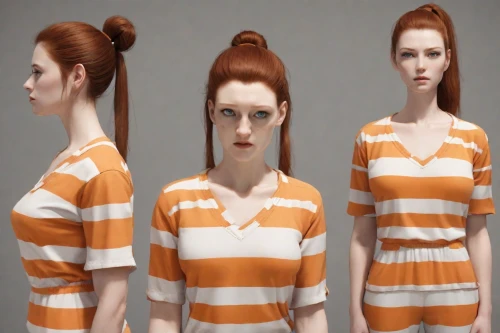 orange robes,redhead doll,character animation,artificial hair integrations,redheads,mahogany family,horizontal stripes,sigourney weave,murcott orange,seamless texture,doll's facial features,ginger rodgers,main character,orange,uniforms,prisoner,triplet lily,clary,pieces of orange,pumuckl,Photography,Natural