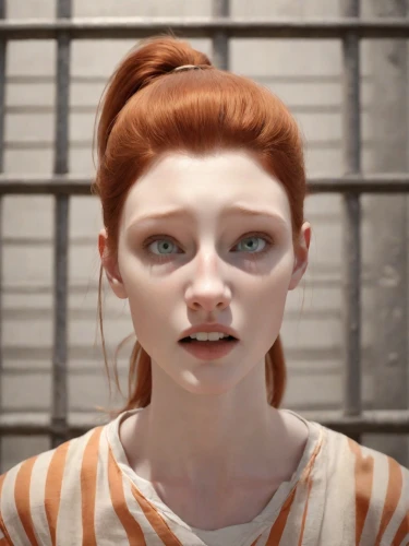 clementine,prisoner,lilian gish - female,gingerman,princess leia,character animation,pippi longstocking,cinnamon girl,queen cage,cgi,gingerbread girl,ginger rodgers,the girl's face,redhead doll,piper,tilda,natural cosmetic,elf,maci,barb,Photography,Natural
