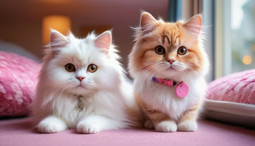 british longhair cat,cats angora,turkish van,turkish angora,norwegian forest cat,domestic long-haired cat,british longhair,british semi-longhair,two cats,pink cat,kurilian bobtail,american bobtail,cute cat,kittens,siberian cat,birman,maincoon,asian semi-longhair,american curl,felines,Illustration,Realistic Fantasy,Realistic Fantasy 44