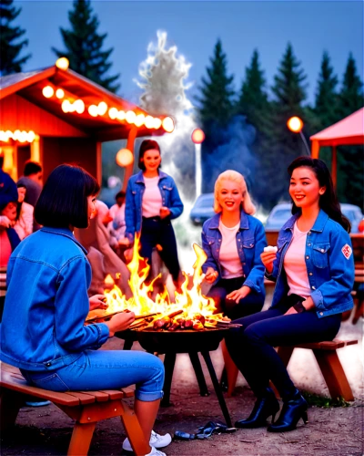 campfire,campfires,fire bowl,camp fire,mongolian barbecue,firepit,fire pit,barbecue area,barbecue torches,fifties,retro women,bbq,bonfire,barbeque,barbecue,campground,fireside,s'more,log fire,outdoor dining,Conceptual Art,Sci-Fi,Sci-Fi 29