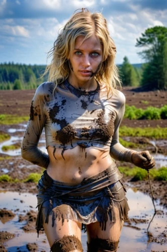 mud wrestling,mud,mud village,muddy,mudflat,mud bogging,mud wall,farm girl,bodypaint,warrior woman,bodypainting,the blonde in the river,molehills,female warrior,hard woman,greta oto,dirt bike,soil,heidi country,clay soil