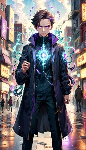 cyberpunk,magician,sigma,matrix,cyber glasses,ultraviolet,sci fiction illustration,eleven,cg artwork,cyber,yukio,electro,aura,cyborg,voltage,augmented,quantum,astral traveler,umiuchiwa,libra,Anime,Anime,General