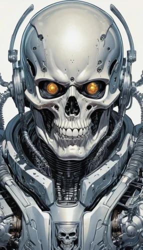 cybernetics,endoskeleton,cyborg,war machine,biomechanical,terminator,crossbones,military robot,skull bones,robot eye,destroy,humanoid,sci fiction illustration,robot,robotic,chatbot,robot combat,chat bot,social bot,machine,Conceptual Art,Sci-Fi,Sci-Fi 03