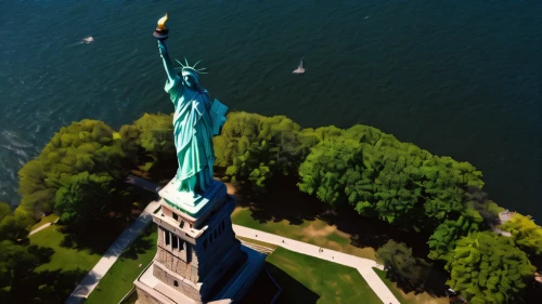 statue of liberty,liberty enlightening the world,the statue of liberty,liberty statue,lady liberty,queen of liberty,a sinking statue of liberty,liberty island,liberty,aerial photography,drone view,new york harbor,drone shot,usa landmarks,drone photo,bird's eye view,statue of freedom,drone image,the pictures of the drone,tilt shift,Photography,General,Fantasy