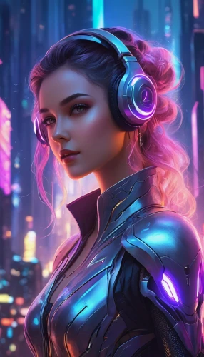 cyberpunk,cg artwork,electro,widowmaker,cyborg,symetra,music background,purple wallpaper,echo,sci fiction illustration,futuristic,cyber glasses,jaya,cyber,nova,world digital painting,purple background,ai,electric,zoom background,Illustration,Realistic Fantasy,Realistic Fantasy 01