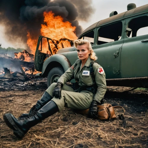 woman fire fighter,lost in war,world war ii,war correspondent,second world war,fury,world war,female hollywood actress,american red cross,girl scouts of the usa,volunteer firefighter,allied,forties,fire fighter,willys jeep,firefighter,sweden fire,maureen o'hara - female,wartime,wildfires,Photography,General,Fantasy