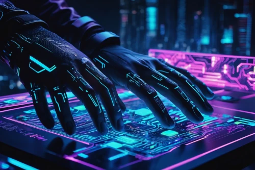 cyberpunk,electronic music,cyber,cybernetics,electronic,hands typing,futuristic,synthesizer,techno,artificial intelligence,cyberspace,human hands,automation,microchips,technology of the future,dj,electro,technology,touch screen hand,matrix,Illustration,Vector,Vector 21