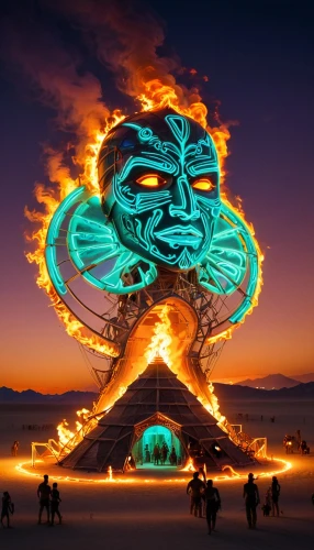 burning man,volcano,shield volcano,the volcano,fire kite,fire mandala,fire mountain,fire artist,fire planet,fire ring,om,laser buddha mountain,dancing flames,firespin,shamanic,ring of fire,fire dance,cirque du soleil,stratovolcano,eruption,Illustration,Realistic Fantasy,Realistic Fantasy 25