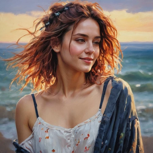 romantic portrait,girl portrait,oil painting,oil painting on canvas,girl on the river,girl on the dune,portrait of a girl,fantasy portrait,young woman,by the sea,woman portrait,oil on canvas,the wind from the sea,mystical portrait of a girl,artist portrait,girl in a wreath,little girl in wind,portrait background,beach background,girl on the boat,Photography,General,Commercial