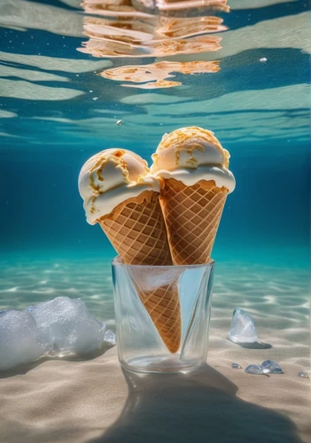 ice cream cone,ice cream cones,water glace,frozen dessert,soft serve ice creams,ice-cream,ocean pollution,underwater background,ice cream,ice cream maker,soft ice cream,milk ice cream,ice cream icons,ice creams,submerged,sweet ice cream,icy snack,variety of ice cream,icebergs,under water,Photography,Artistic Photography,Artistic Photography 01