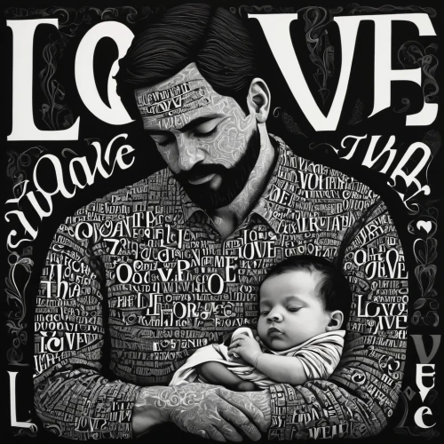 father's love,father with child,lion father,fatherhood,luv is luv,father,dad and son,baby care,happy father's day,love,david-lily,man love,all forms of love,happy fathers day,uncle,the father of the child,father-son,father and son,stencil,father son,Illustration,Black and White,Black and White 21