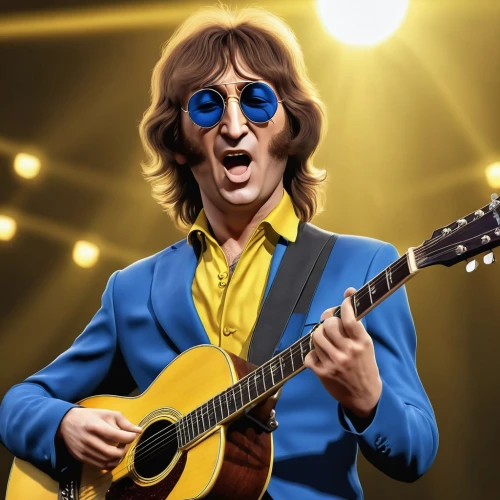 john lennon,george,70's icon,mick,keith-albee theatre,fool cage,concert guitar,guitar solo,guitar player,the guitar,solo entertainer,yellow jacket,let it be,steve,yellow and blue,60's icon,rod,guitor,noel,yellow hammer,Photography,General,Realistic