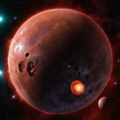 red planet,binary system,inner planets,planetary system,planet mars,v838 monocerotis,space art,io centers,alien planet,exoplanet,fire planet,callisto,brown dwarf,phobos,copernican world system,galilean moons,celestial bodies,io,pioneer 10,alien world,Conceptual Art,Sci-Fi,Sci-Fi 30