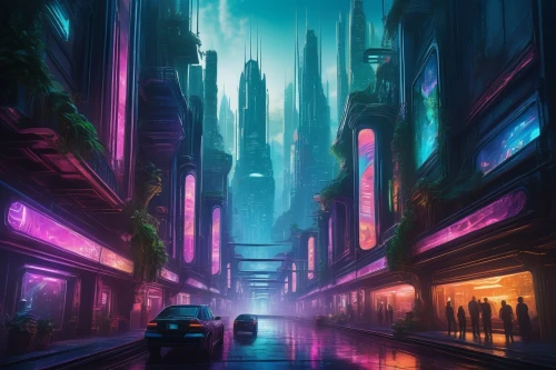 cyberpunk,futuristic landscape,cityscape,fantasy city,metropolis,futuristic,shinjuku,colorful city,shanghai,dystopian,tokyo city,hong kong,sci - fi,sci-fi,scifi,sci fiction illustration,city at night,dystopia,alleyway,city trans,Illustration,Realistic Fantasy,Realistic Fantasy 33