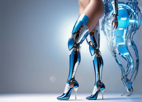 biomechanical,biomechanically,exoskeleton,prosthetics,cybernetics,futuristic,wearables,robotic,transparent material,artificial intelligence,high heeled shoe,ai,neon body painting,prosthetic,cyborg,woman's legs,articulated manikin,augmented,robotics,women's legs,Illustration,Abstract Fantasy,Abstract Fantasy 13