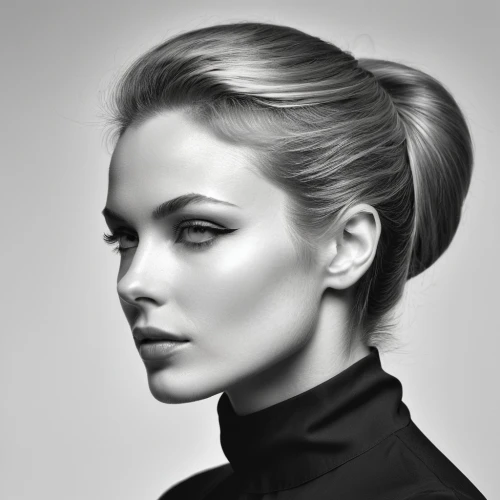 chignon,side face,updo,female model,woman portrait,woman face,semi-profile,retouching,portrait,profile,woman's face,jaw,pompadour,half profile,model,portrait background,asymmetric cut,face portrait,blonde woman,bloned portrait