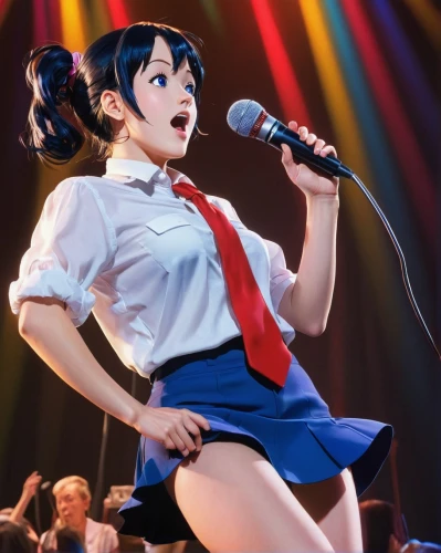 sonoda love live,japanese idol,2d,nico,sailor,performing,idol,azusa nakano k-on,rockabella,singing,kotobukiya,love live,thighs,jean button,himuto,mic,hinata,mc,delta sailor,concert dance,Illustration,Children,Children 05