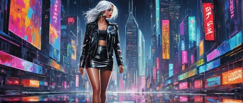 cyberpunk,futuristic,pedestrian,a200,metropolis,sci fiction illustration,valerian,cityscape,city lights,dystopian,fantasy city,cg artwork,femme fatale,city trans,cyber,urban,vertigo,transistor,world digital painting,jacket,Conceptual Art,Graffiti Art,Graffiti Art 08