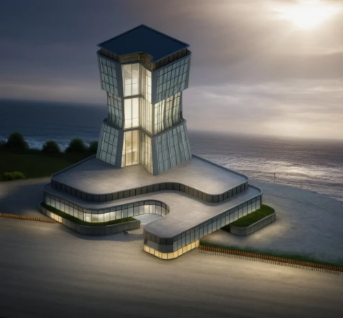 3d rendering,sky space concept,control tower,dunes house,observation tower,futuristic art museum,solar cell base,futuristic architecture,render,lifeguard tower,kitty hawk,offshore wind park,modern architecture,archidaily,rubjerg knude lighthouse,3d render,the observation deck,dune ridge,mamaia,sky apartment,Photography,General,Realistic
