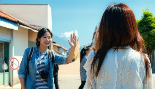 handshaking,woman pointing,house sales,korean drama,pointing woman,greeting,woman holding a smartphone,girl with speech bubble,real estate agent,drug rehabilitation,hand shake,asian semi-longhair,transaction,to hand over,baguazhang,money transfer,waving hello,girl holding a sign,woman walking,seller,Photography,General,Realistic