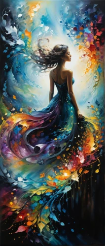 mermaid background,dance with canvases,oil painting on canvas,art painting,the wind from the sea,fantasy art,mystical portrait of a girl,immersed,fantasia,swirling,boho art,psychedelic art,oil painting,flowing,rainbow waves,mermaid vectors,the sea maid,abstract painting,passion bloom,the festival of colors,Conceptual Art,Daily,Daily 32