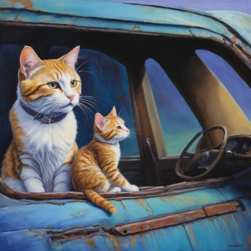 vintage cats,vintage cat,two cats,car repair,cat lovers,vintage boy and girl,car service,old couple,vintage art,oktoberfest cats,cat family,car mechanic,oil painting,oil painting on canvas,cat and mouse,felines,street cat,cats,cat image,auto repair
