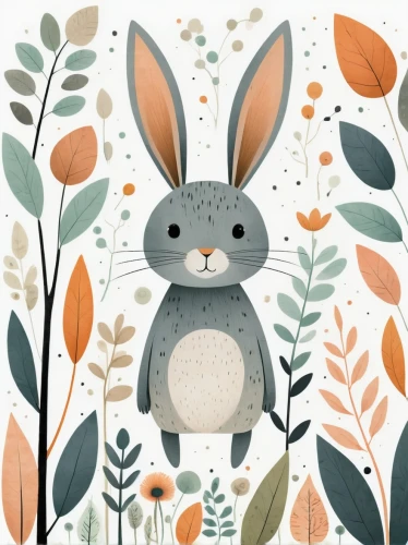 gray hare,audubon's cottontail,cottontail,wild rabbit,field hare,mountain cottontail,wild hare,little rabbit,rabbits and hares,leveret,desert cottontail,hare,steppe hare,eastern cottontail,rabbit,rabbit owl,little bunny,young hare,bunny,hare trail,Illustration,Vector,Vector 13