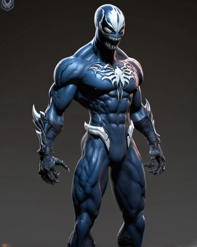 venom,blue demon,steel man,electro,capitanamerica,cyborg,silver surfer,muscle man,wolverine,alien warrior,blue snake,venomous,blue tiger,greyskull,sea devil,spyder,muscular system,spartan,muscular build,sheik,Unique,3D,3D Character