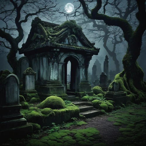old graveyard,resting place,burial ground,graveyard,witch's house,mortuary temple,cemetary,witch house,forest cemetery,necropolis,haunted cathedral,grave stones,mausoleum ruins,tombstones,haunted forest,cemetery,gravestones,halloween background,old cemetery,the grave in the earth,Illustration,Japanese style,Japanese Style 17