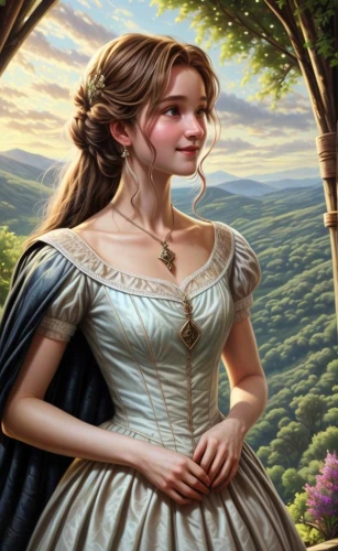 jane austen,jessamine,rapunzel,celtic woman,celtic queen,fairy tale character,fantasy portrait,portrait background,girl in the garden,cinderella,elizabeth nesbit,romantic portrait,girl with tree,fantasy picture,young woman,portrait of a girl,princess anna,young lady,girl in a long dress,a charming woman