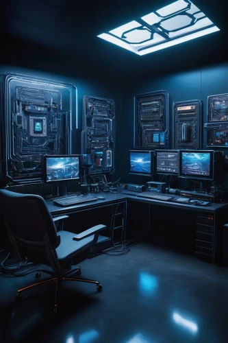 computer room,sci fi surgery room,the server room,computer workstation,control center,cinema 4d,working space,fractal design,3d render,blur office background,computer desk,modern office,ufo interior,control desk,cyberspace,fractal environment,game room,3d rendering,computer art,neon human resources,Illustration,Black and White,Black and White 23