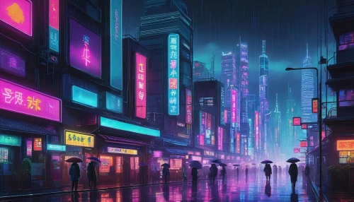 shinjuku,cyberpunk,tokyo,tokyo city,taipei,shanghai,cityscape,kowloon,colorful city,hong kong,shibuya,fantasy city,hk,vapor,tokyo ¡¡,osaka,chinatown,aesthetic,hong,neon arrows,Illustration,Realistic Fantasy,Realistic Fantasy 11