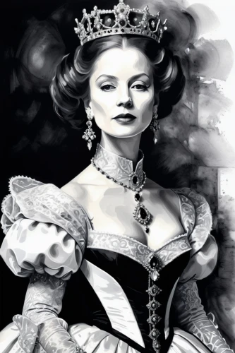 queen anne,victorian lady,princess sofia,queen s,queen of hearts,queen of the night,monarchy,miss circassian,queen crown,white rose snow queen,celtic queen,the victorian era,royal crown,lady of the night,imperial crown,the snow queen,elizabeth i,elizabeth ii,queen,fashion illustration,Photography,Black and white photography,Black and White Photography 07