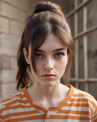 portrait of a girl,clementine,girl in t-shirt,doll's facial features,girl portrait,teen,polo shirt,child girl,worried girl,young woman,young model istanbul,the girl's face,beautiful face,pretty young woman,orla,fizzy,daisy rose,gap kids,beautiful young woman,angelica,Photography,Natural