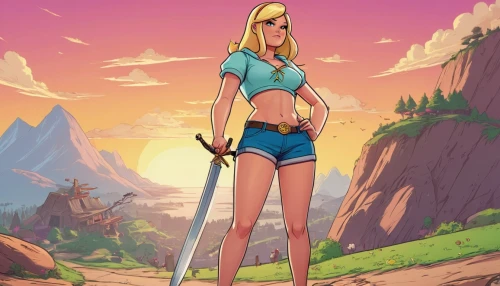 he-man,greyskull,swordswoman,background ivy,huntress,meteora,female warrior,fantasy woman,summer background,archer,mountain guide,gobelin,water-the sword lily,javelin,tiber riven,excalibur,heidi country,quarterstaff,fantasia,goddess of justice,Illustration,Vector,Vector 19